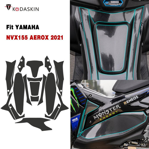 2D Carbon Fairing Emblem Sticker Decal Motorcycle Body Full Kits Decoration Sticker For Yamaha  NVX155 AEROX 155 2021