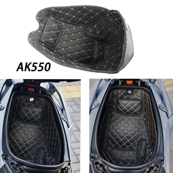 AK550 Motorcycle PU Leather Rear Trunk Cargo Liner Protector Motorcycle Seat Bucket Pad for  KYMCO AK550