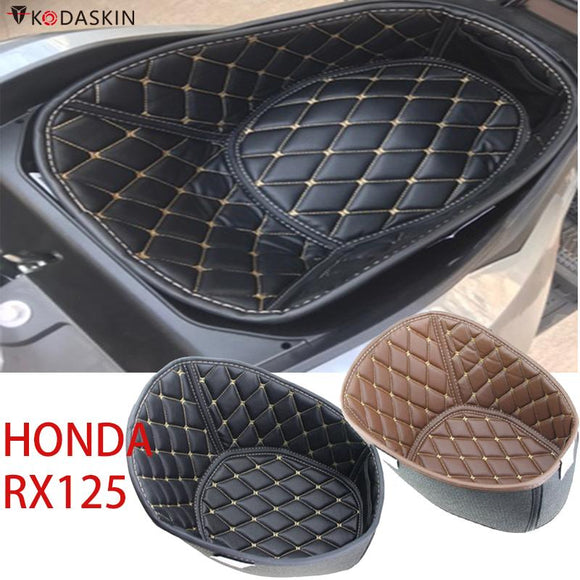 KODASKIN Motorcycle PU Storage Box Rear Trunk Cargo Liner Protector Motorcycle Seat Bucket Pad Accessorie for Honda RX125 rx 125