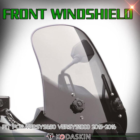 Motor Front Windshield Fairing Risen Clip On Windscreen Windshield Extension Deflector for KAWASAKI Versys650 versys1000 15-16