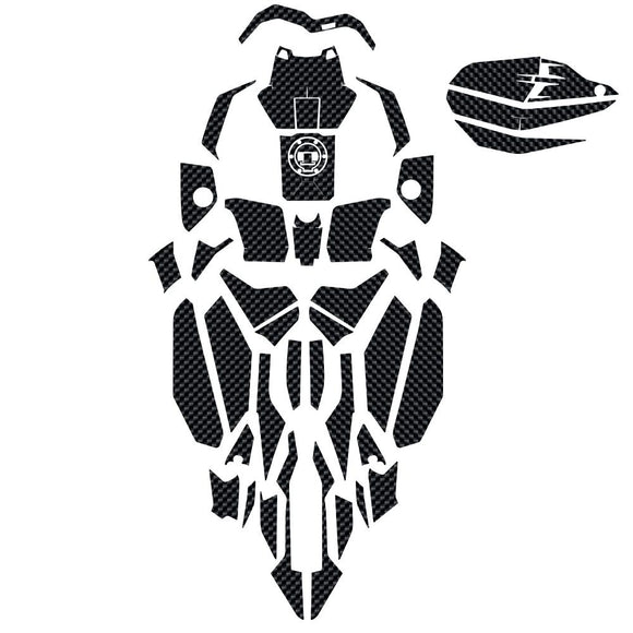 Carbon Fiber Fairing Emblem Sticker Decal Motorcycle Body Full Kits Decoration Sticker For C400X c400x Key version