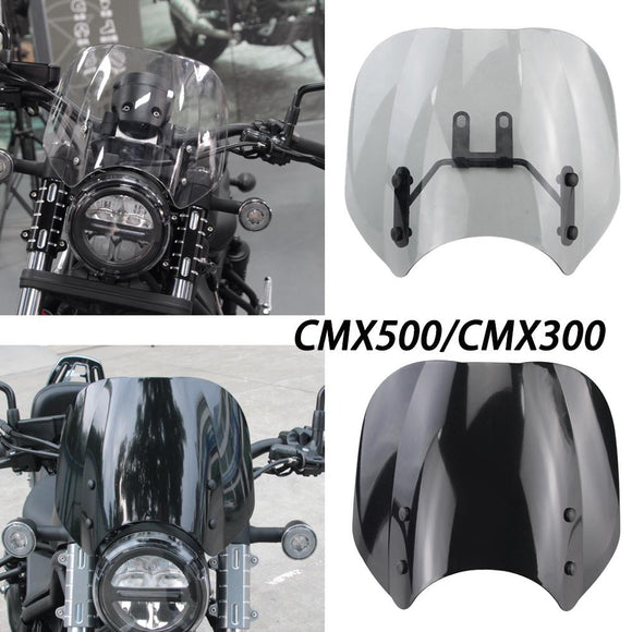 Rebel CMX 500 300 Windscreen Windshield Wind Deflector For CMX500 Flyscreen Motorcycle Accessories For Honda CMX500