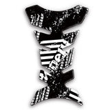 KODASKIN 3D Printing Gas Traction Tank Pad Protection Sticker Decal Black and White Fit for BENELLI BJ300/600 BN600/300/302S