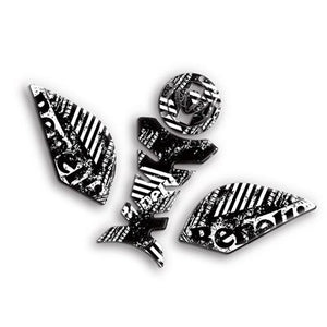 KODASKIN 3D Printing Gas Traction Tank Pad Protection Sticker Decal Black and White Fit for BENELLI BJ300/600 BN600/300/302S