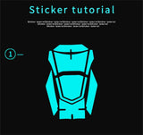 PCX Motorcycle 3D Carbon Fiber Faring Sticker Tankpad Decoration Protection Decals for Honda PCX160 2021 2022 Accessories