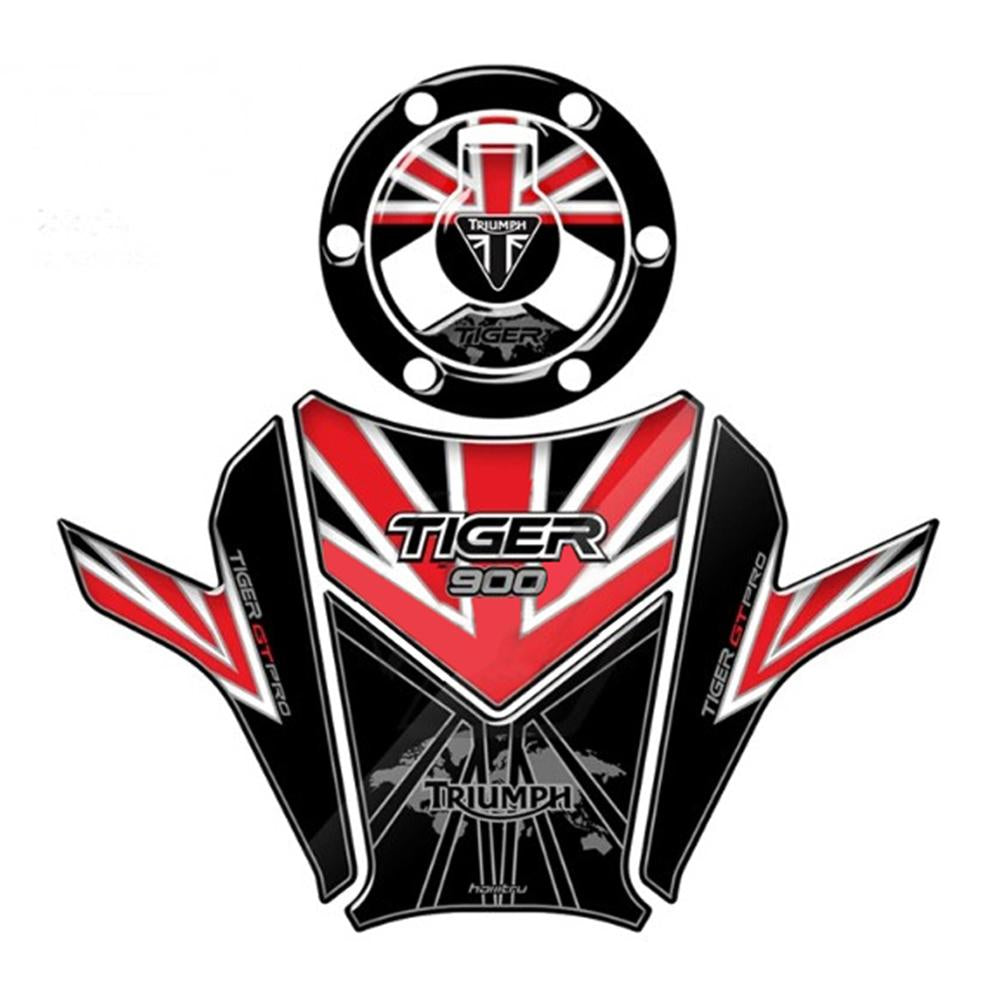 Non-Slip Rubber Side Fuel Tank Stickers Pad Kit FOR Tiger