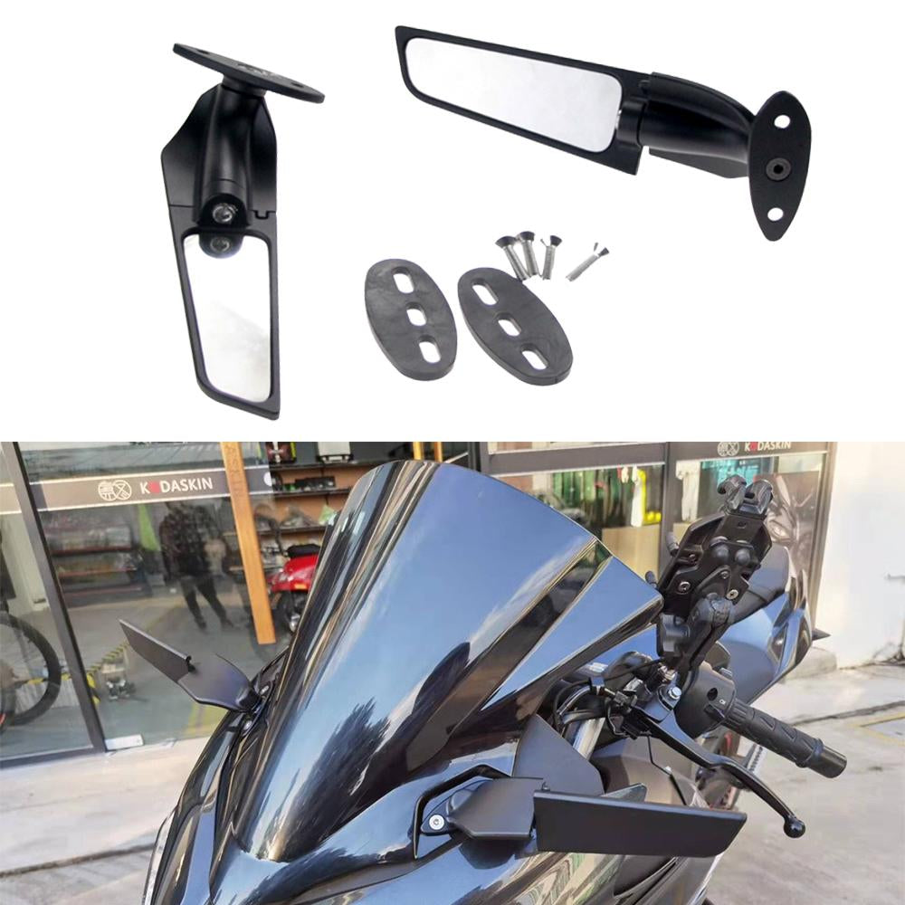 Newest Modified Wind Wing Adjustable Rearview Mirror Fit For Kawasaki ...
