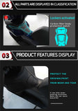 PCX Motorcycle 3D Carbon Fiber Faring Sticker Tankpad Decoration Protection Decals for Honda PCX160 2021 2022 Accessories
