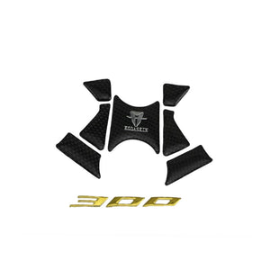 Motorcycle Carbon Speedometer Sticker Triple Front End Upper Top Clamp Decal Emblem for kawasaki Ninja 300 ZX300R accessories